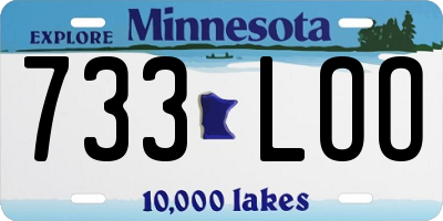 MN license plate 733LOO
