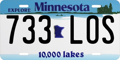 MN license plate 733LOS