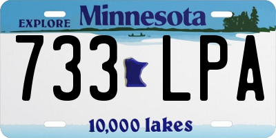 MN license plate 733LPA