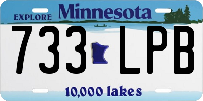 MN license plate 733LPB