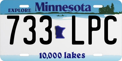 MN license plate 733LPC