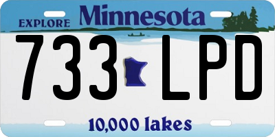 MN license plate 733LPD