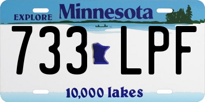 MN license plate 733LPF