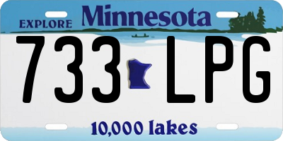 MN license plate 733LPG