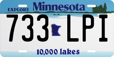 MN license plate 733LPI