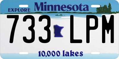 MN license plate 733LPM