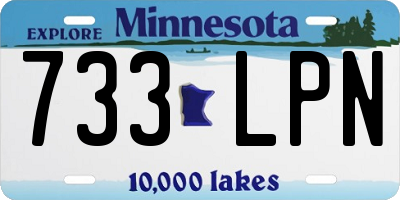 MN license plate 733LPN