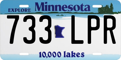 MN license plate 733LPR