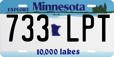 MN license plate 733LPT