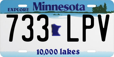 MN license plate 733LPV