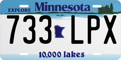 MN license plate 733LPX