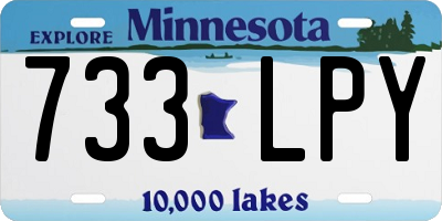 MN license plate 733LPY