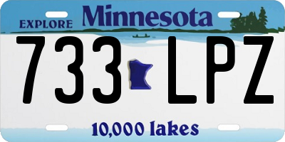 MN license plate 733LPZ