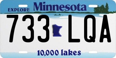 MN license plate 733LQA