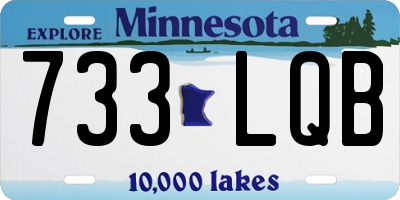 MN license plate 733LQB