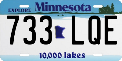 MN license plate 733LQE