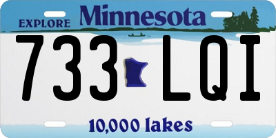 MN license plate 733LQI