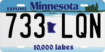MN license plate 733LQN