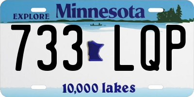MN license plate 733LQP