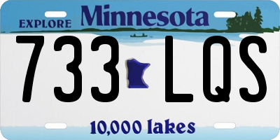 MN license plate 733LQS