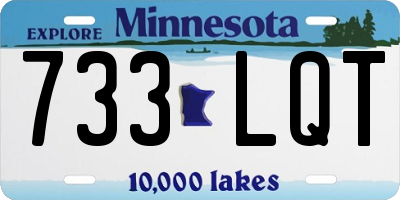 MN license plate 733LQT