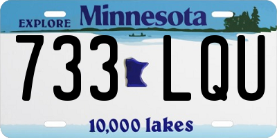 MN license plate 733LQU