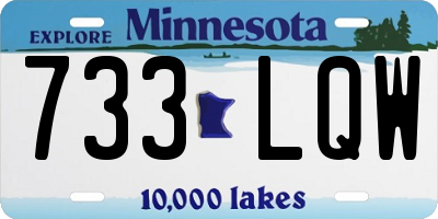 MN license plate 733LQW