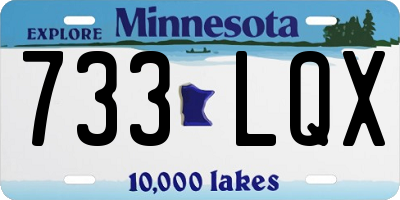 MN license plate 733LQX