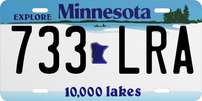 MN license plate 733LRA