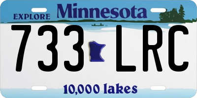 MN license plate 733LRC