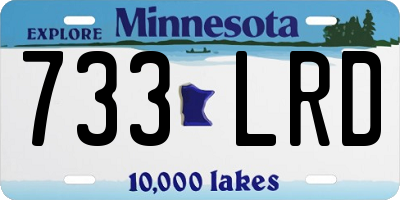 MN license plate 733LRD