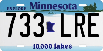 MN license plate 733LRE
