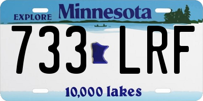 MN license plate 733LRF