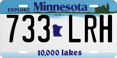 MN license plate 733LRH
