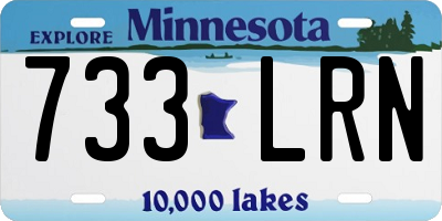 MN license plate 733LRN