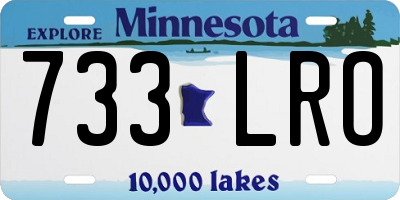 MN license plate 733LRO