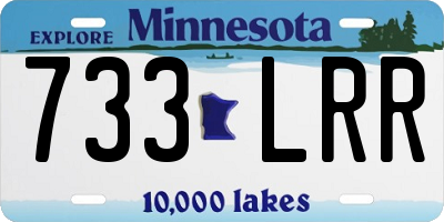 MN license plate 733LRR