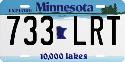 MN license plate 733LRT