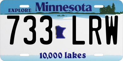 MN license plate 733LRW
