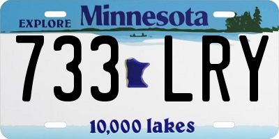 MN license plate 733LRY