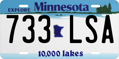 MN license plate 733LSA