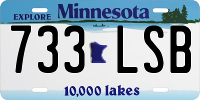 MN license plate 733LSB