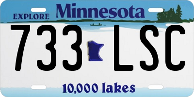 MN license plate 733LSC
