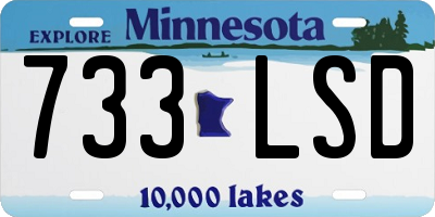 MN license plate 733LSD