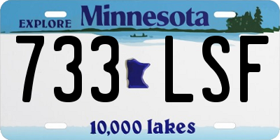 MN license plate 733LSF