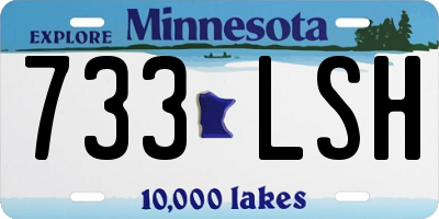 MN license plate 733LSH