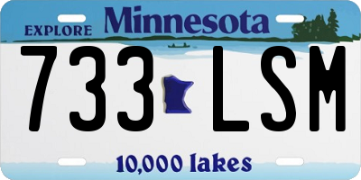 MN license plate 733LSM