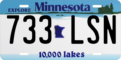 MN license plate 733LSN