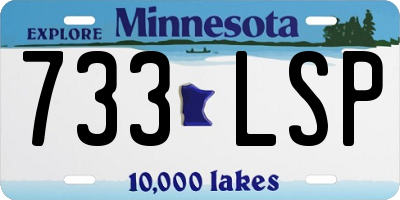 MN license plate 733LSP