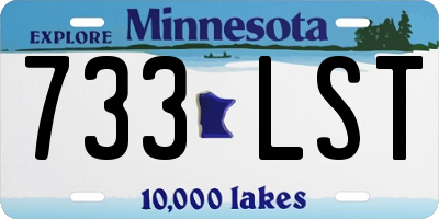 MN license plate 733LST